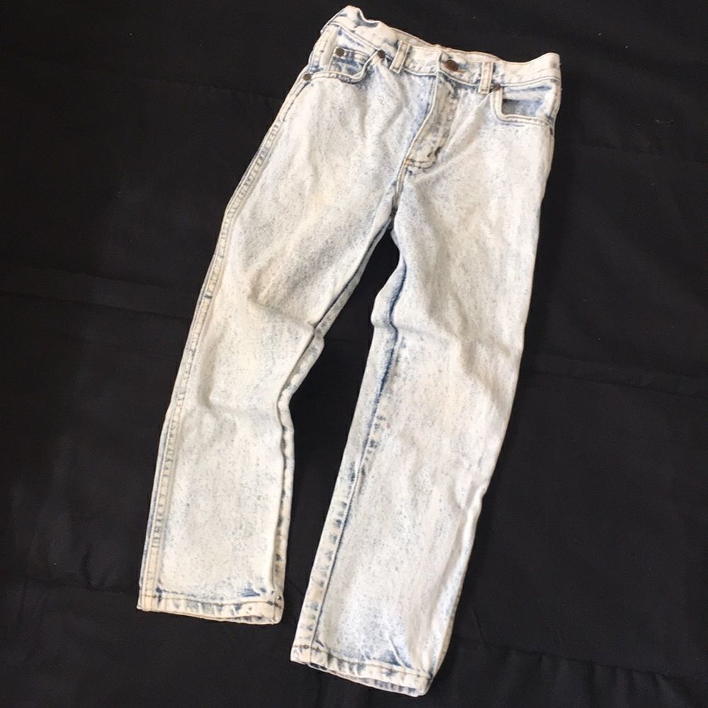 ❤️Vintage Made in the USA Acid wash Kids Jeans 8